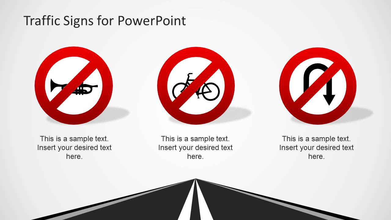 PowerPoint Shapes of Traffic Signs