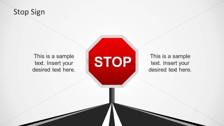 PowerPoint Stop Traffic Sign with Road Background