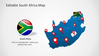 Editable Map Of South Africa South Africa Map Template For Powerpoint - Slidemodel