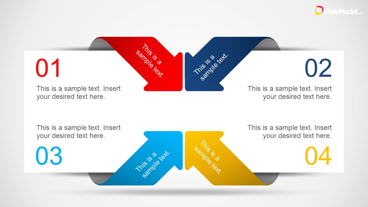 Creative 4 Item Layout Template For Powerpoint With Arrows Slidemodel 5994