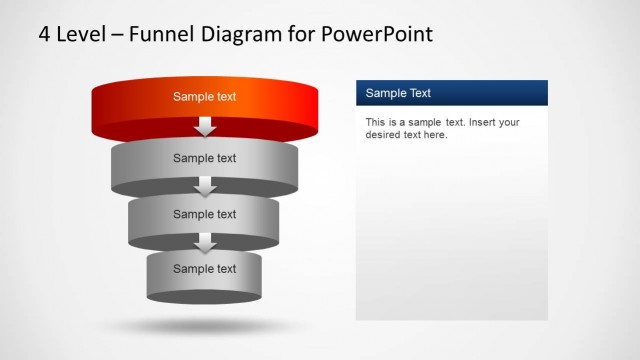 3D Layered Funnel PowerPoint Diagram