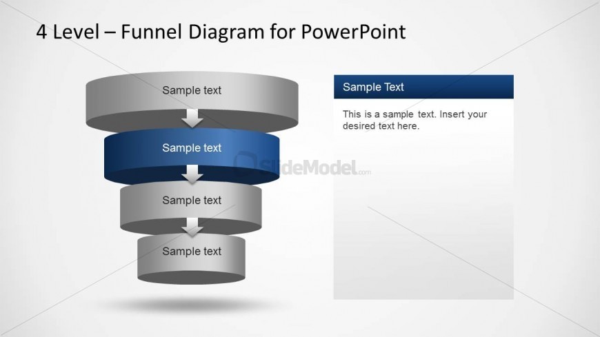 4 Levels PowerPoint Funnel Diagram