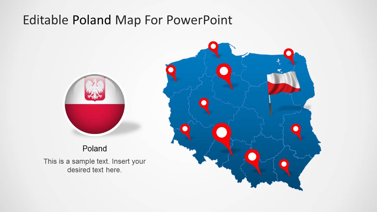 Editable Poland Map Template For PowerPoint - SlideModel