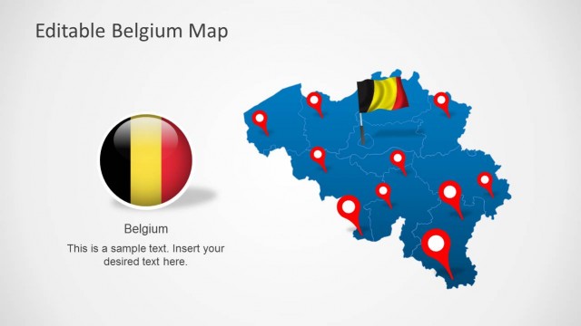 Editable Belgium Map Template for PowerPoint