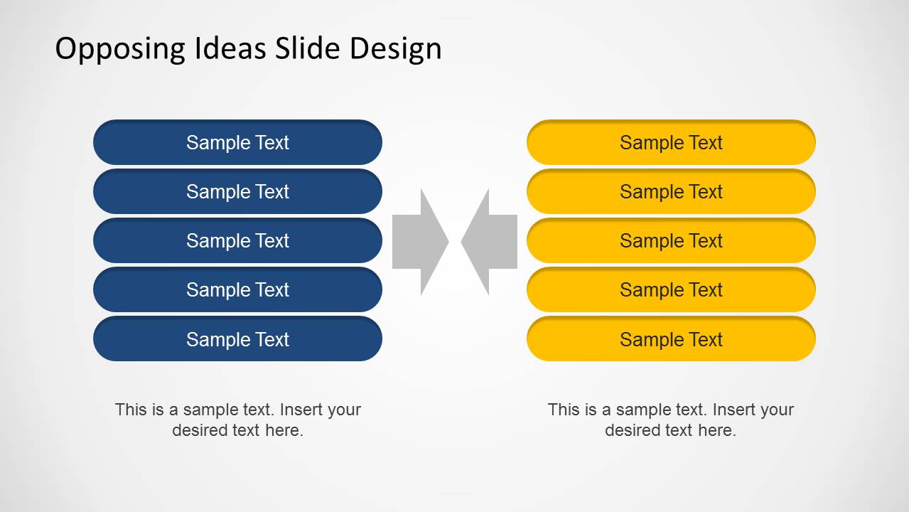 Opposing Ideas Slides Template For PowerPoint SlideModel