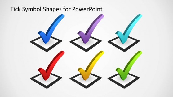 2D & 3D Check Mark Shapes for PowerPoint Presentations