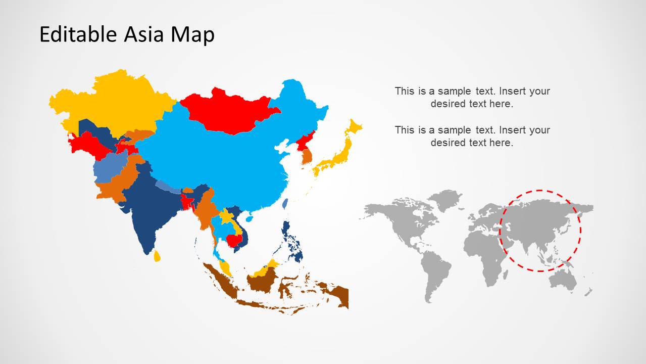 Asia Map Template For PowerPoint SlideModel   6375 01 Asia Map 5 