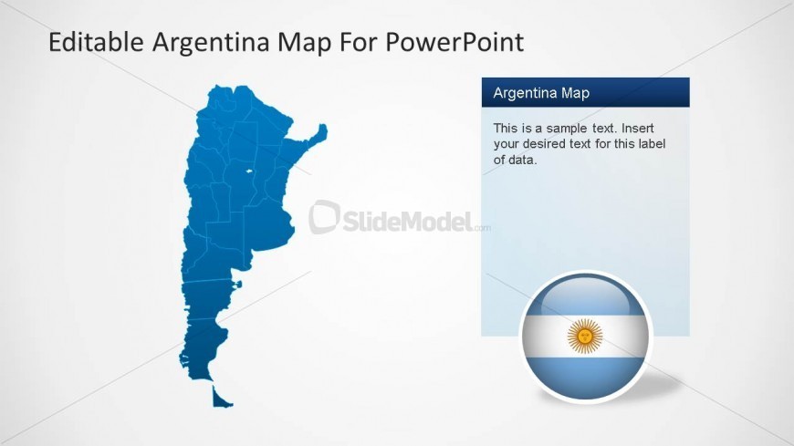Editable Map of Argentina for PowerPoint