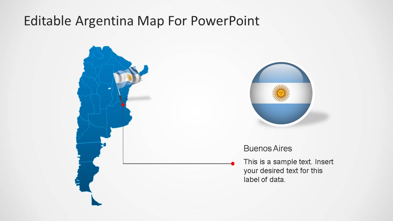 Buenos Aires Capital PowerPoint Map