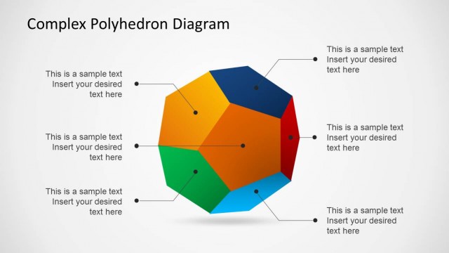 Complex Polyhedron Diagram for PowerPoint