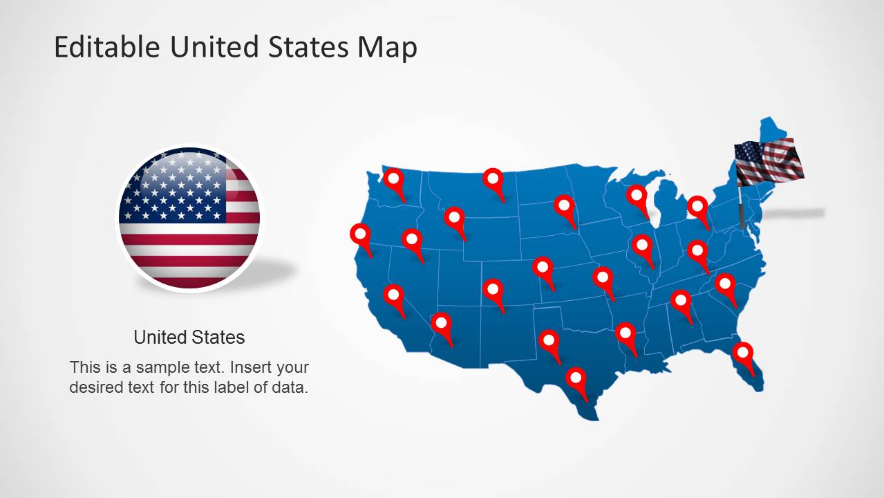 Editable Us Map With States For PowerPoint   6408 01 United States Map 1 