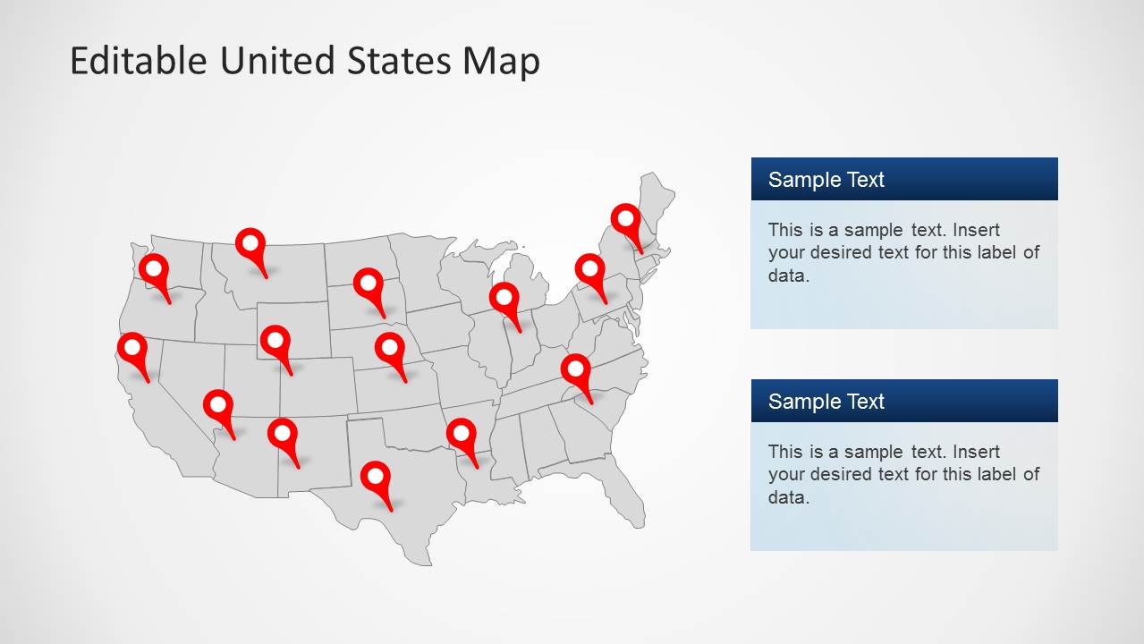 United States Map Template for PowerPoint - SlideModel