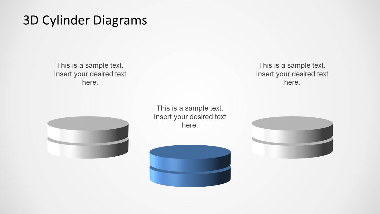 3D Cylinder Shapes For PowerPoint - SlideModel