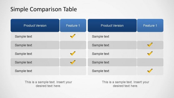 comparison table template
