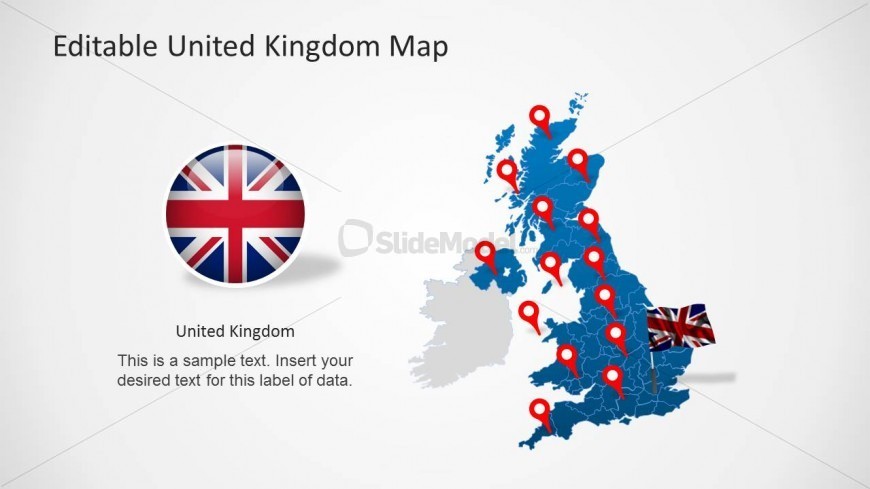 PowerPoint Map of the United Kingdom