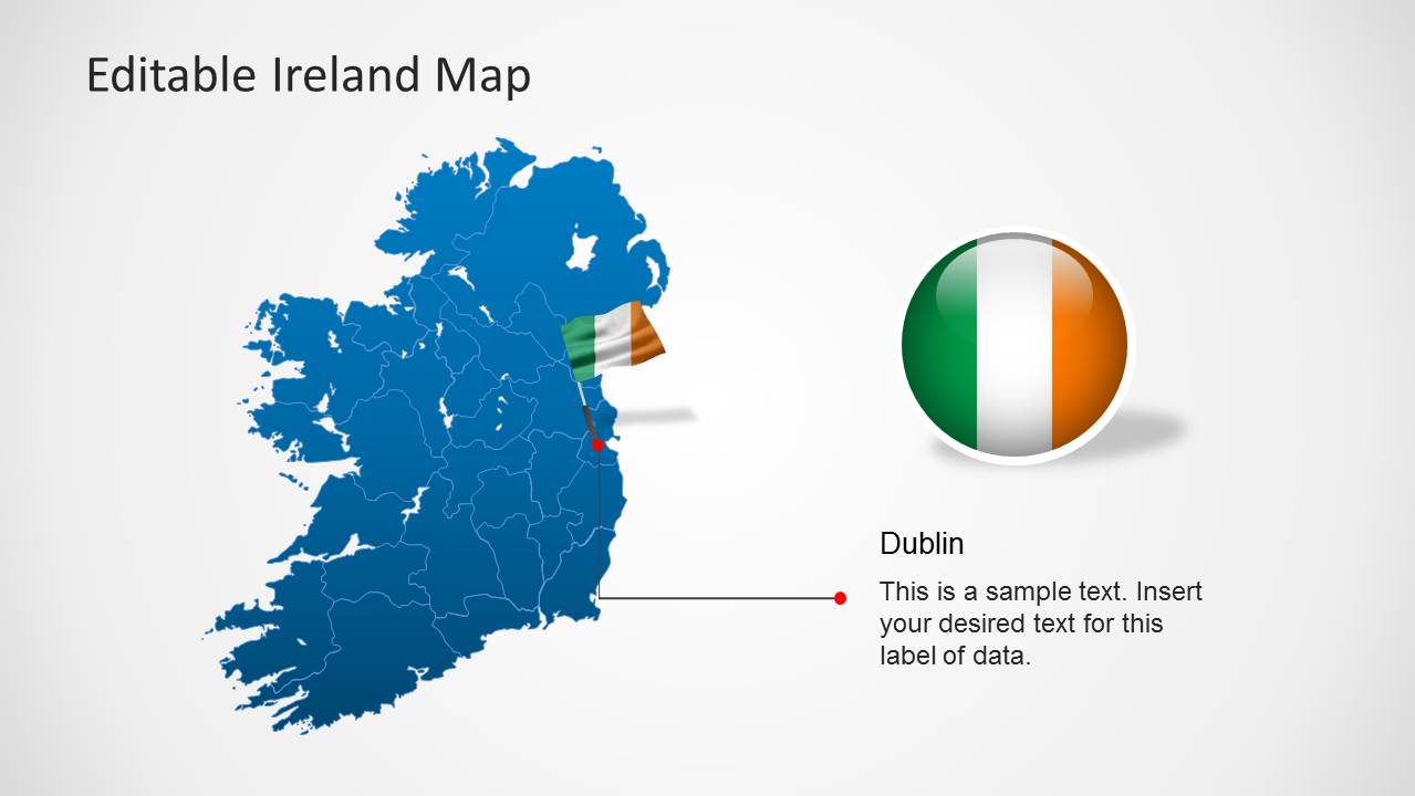 Editable map Ireland Admin