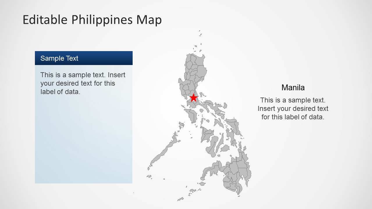 Editable PowerPoint Map of Philippines