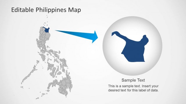 Philippines PowerPoint Map with State Highlight