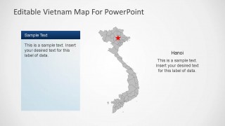 Editable Vietnam PowerPoint Map with TextBox