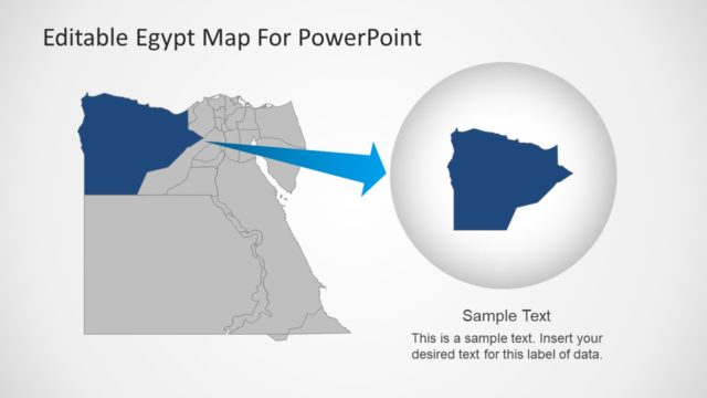 Editable Egypt Map PowerPoint State Highlight