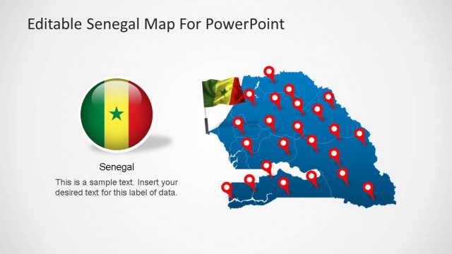 Senegal Editable Map PowerPoint Template