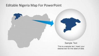 Editable Nigeria PowerPoint Map State Highlight