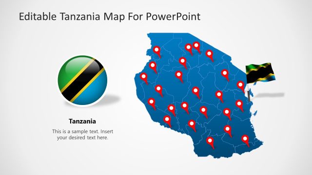 Editable Tanzania PowerPoint Map