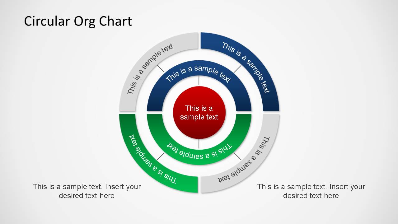 Circular Organizational Chart PowerPoint Diagram