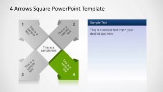 4 Arrows Square PowerPoint Template Fourth Arrow