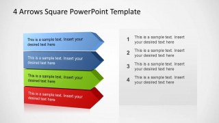 4 Arrows List PowerPoint Template 