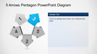 Five Arrows Pentagon PowerPoint Diagram 