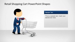 Retail Shopping Cart PowerPoint Shapes with Mike