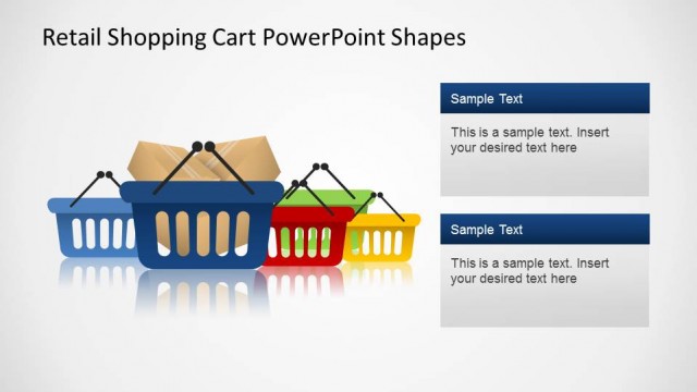 Retail Hand Shopping Cart Shapes for PowerPoint