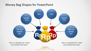 PowerPoint Shapes of Money Bags with Rupees Currency