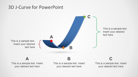 J Curve Slide Design with 3D Effect for PowerPoint
