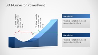 3D J-Curved Area Chart Slide Design for PowerPoint