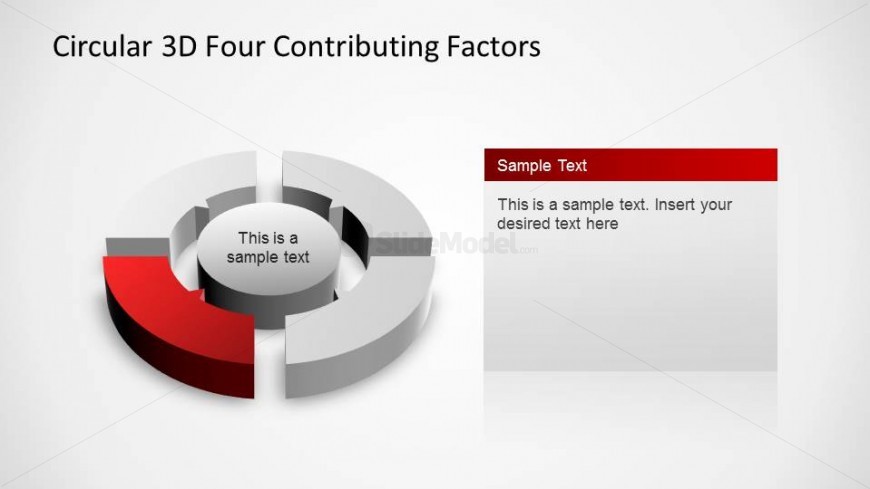 3D Circular 4 Steps Diagram with cylinder in the center.