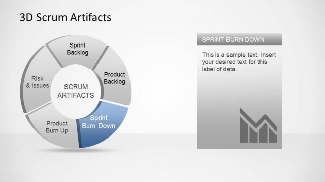 3D Agile Scrum Artifacts PowerPoint Diagram Sprint Burndown