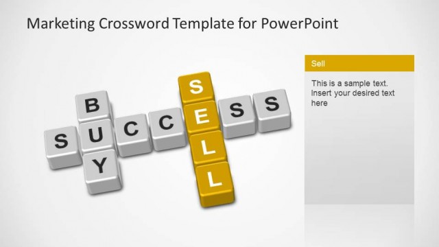 Marketing Crossword PowerPoint Template Sell