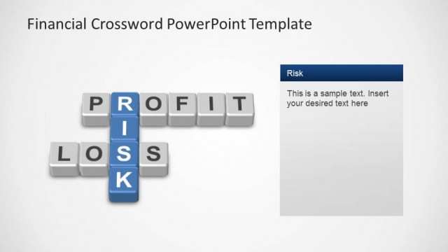 Financial Crossword PowerPoint Template Risk