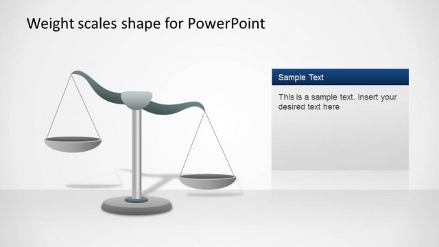 Weight Scale PowerPoint Shape Right Inclination
