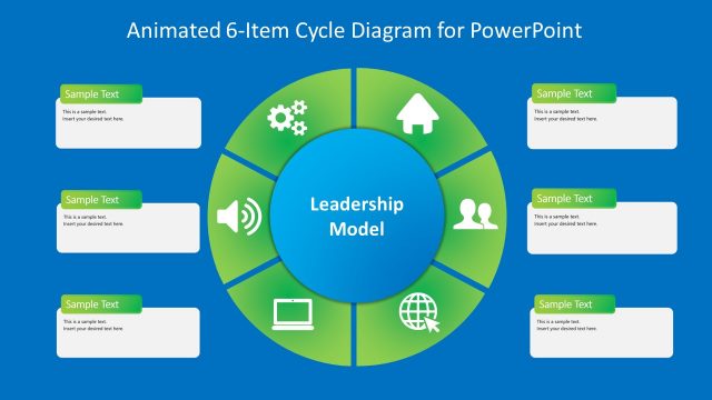 Animated 6-Item Cycle Diagram PowerPoint Template