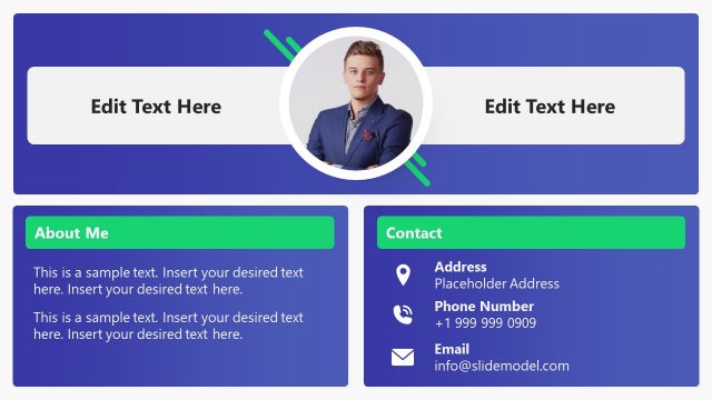 4-Slide Resume PowerPoint Template