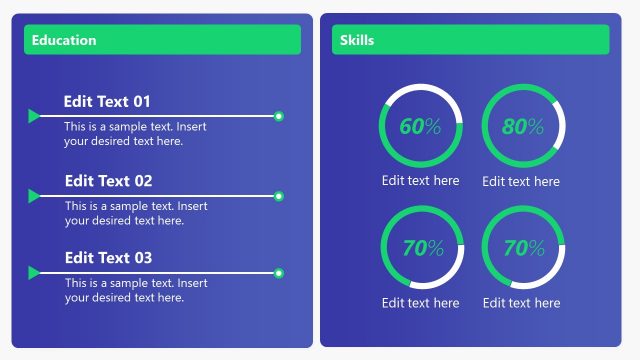 Editable Skills Presentation Slide for Resume Template
