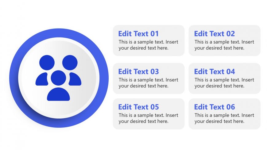 All Into One Circle Template Slide with Text Area