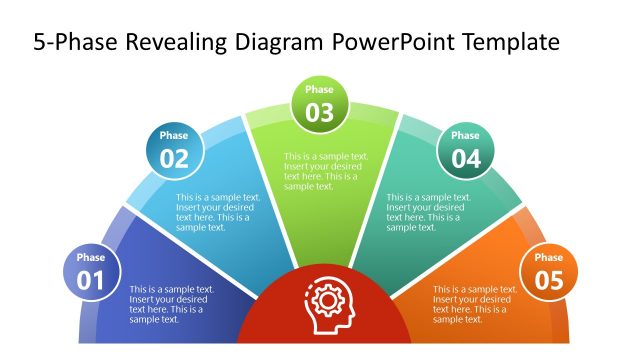 5-Phase Revealing Diagram PowerPoint Template