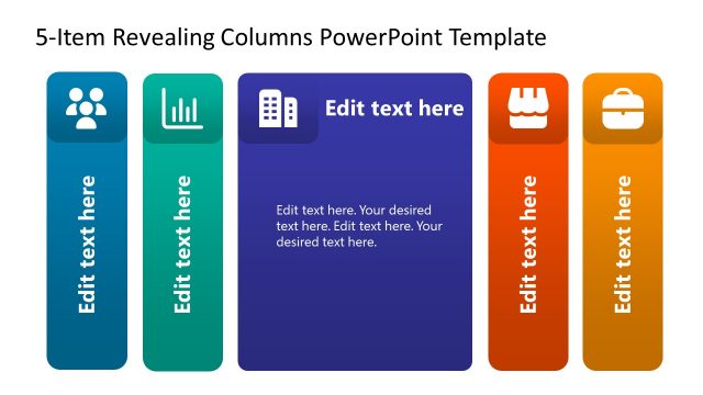 Infographic 5 Columns Diagram Revealing Animation