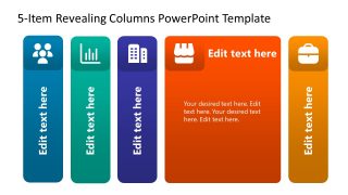 Editable 5 Columns for PPT Presentation