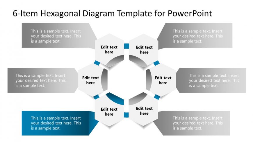 PPT 6 Hexagon Design for Presentation