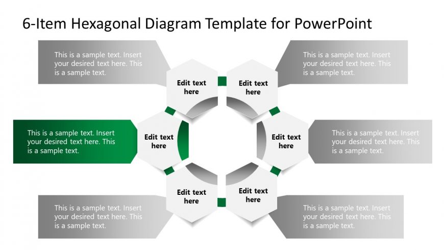 Hexagonal Infographic Diagram with Editable Text Area